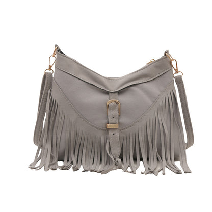 Fransierte Wildleder-Handtasche
