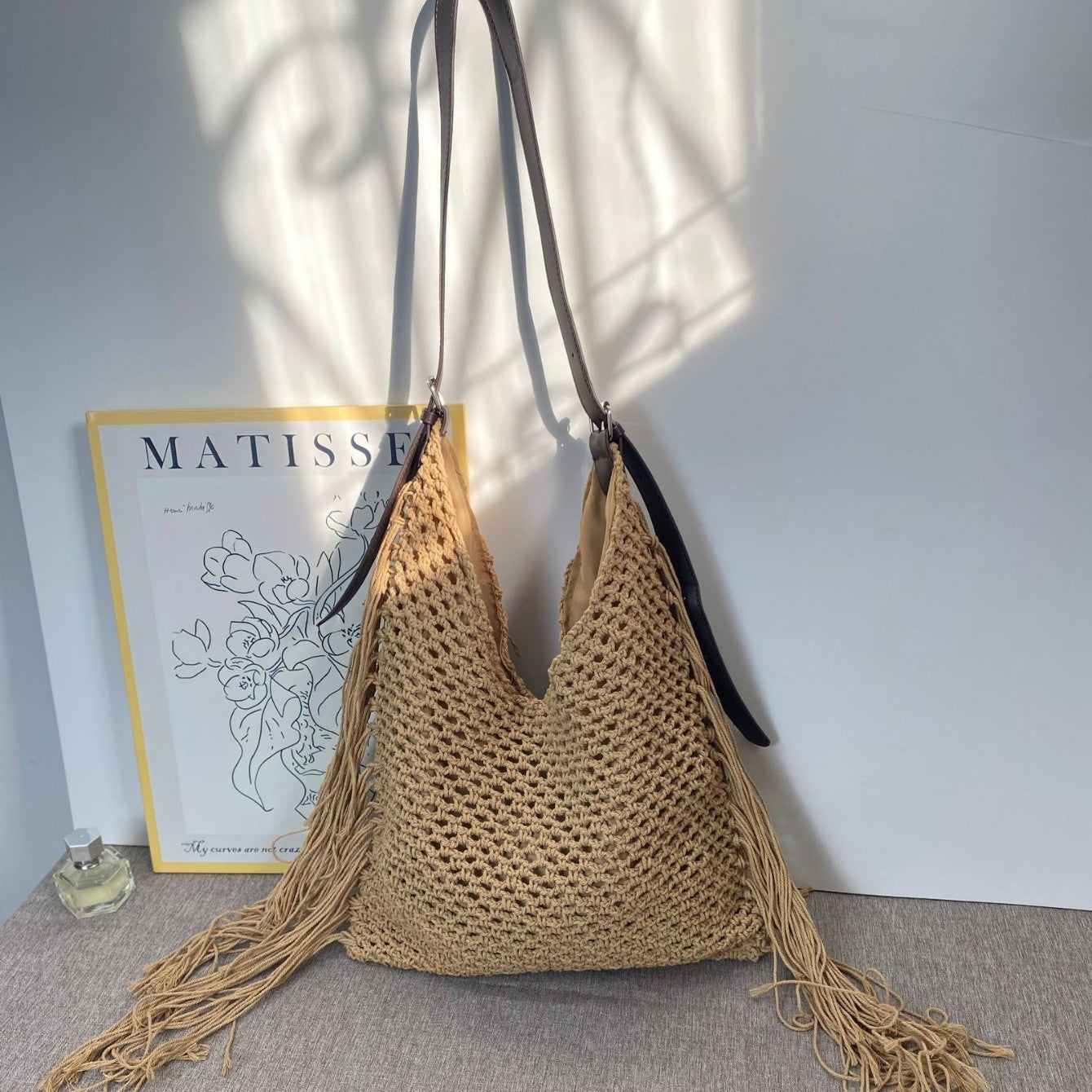 Stylische Makramee Schultertasche Brehn