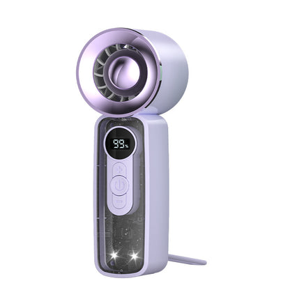 Damen tragbarer Handventilator mit LED-Display und digitaler Akkustandsanzeige Brehn