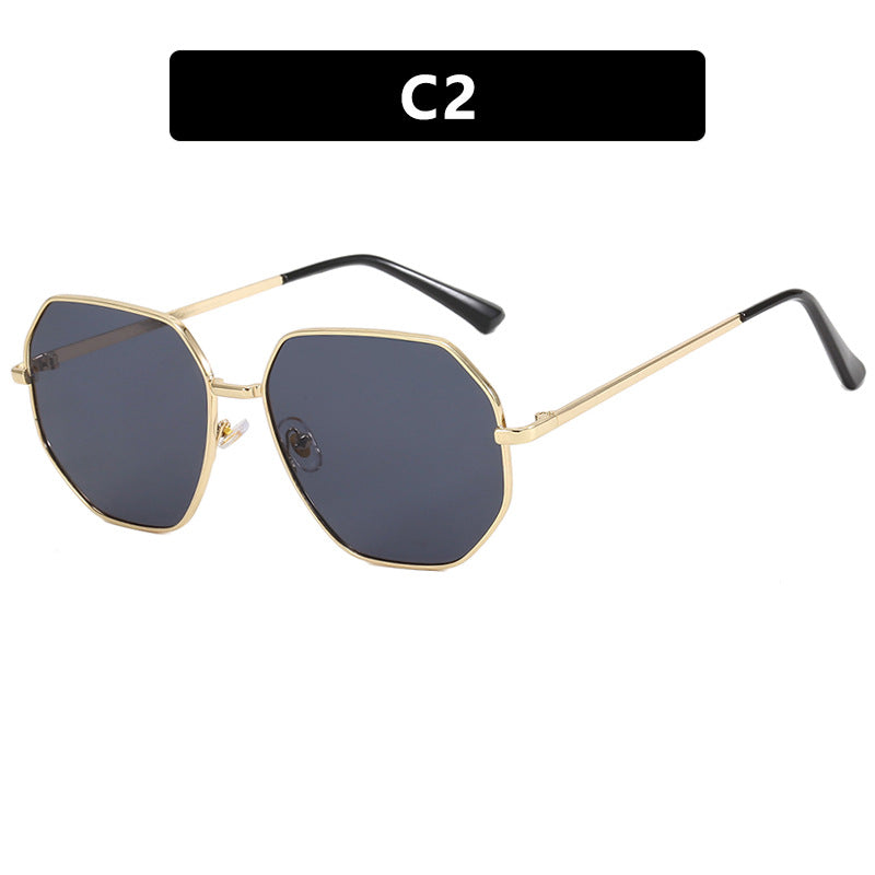 Damen modische geometrische Sonnenbrille mit schützendem UV-Filter und stylischem Rahmen Brehn