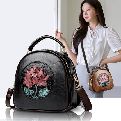 Künstlerisch Floral Prägung Handtasche