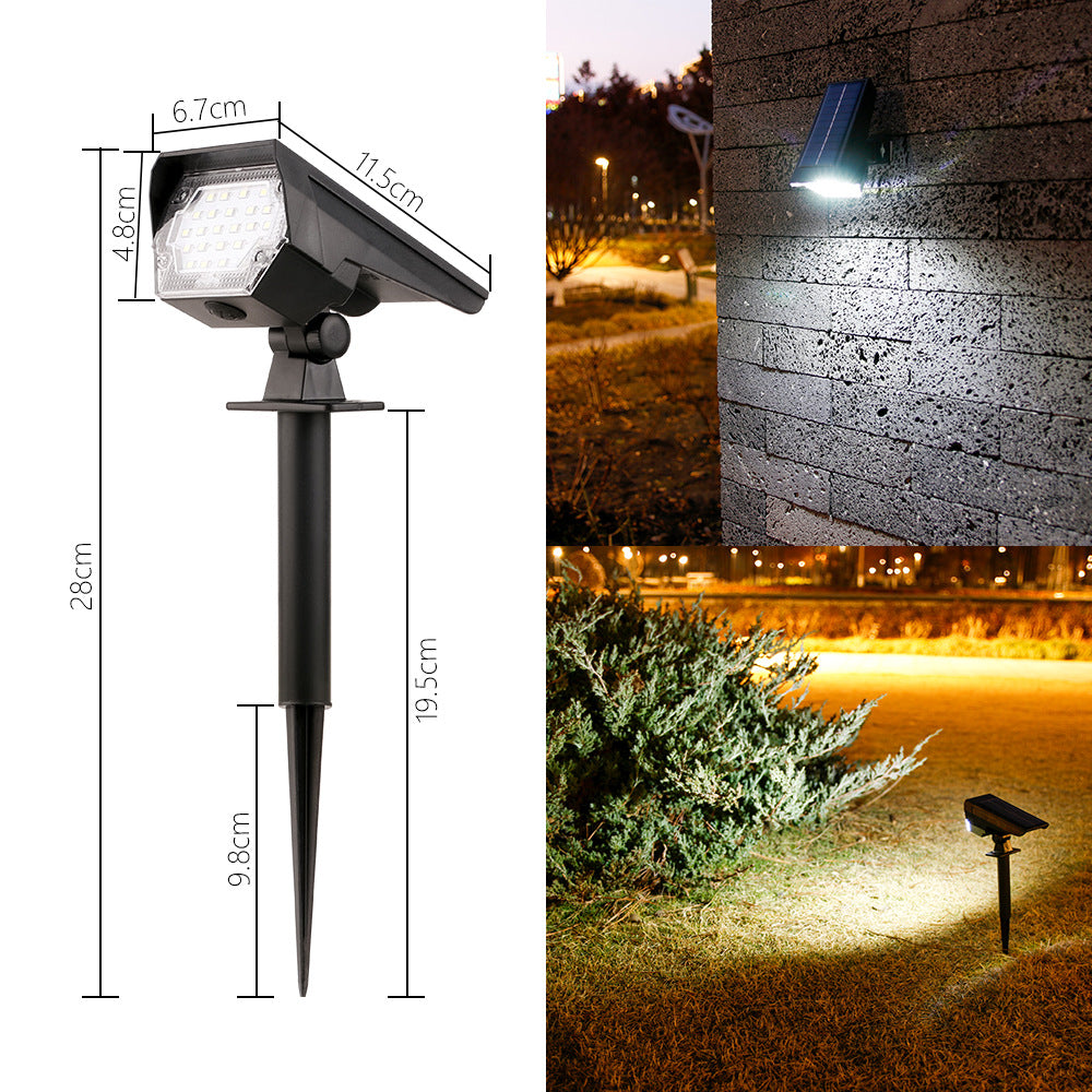 Verstellbare Solar-LED-Landschaftsstrahler-Steckdose Brehn