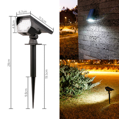 Verstellbare Solar-LED-Landschaftsstrahler-Steckdose Brehn