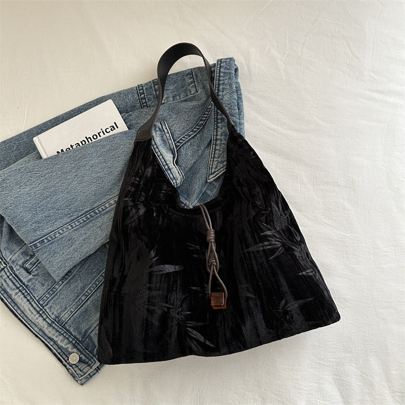 Vielseitige Samt Schultertasche Brehn