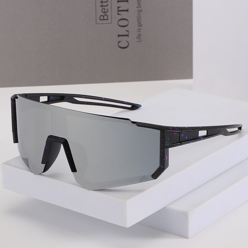 Herren Futuristische Übergroße Schild Sonnenbrille Brehn