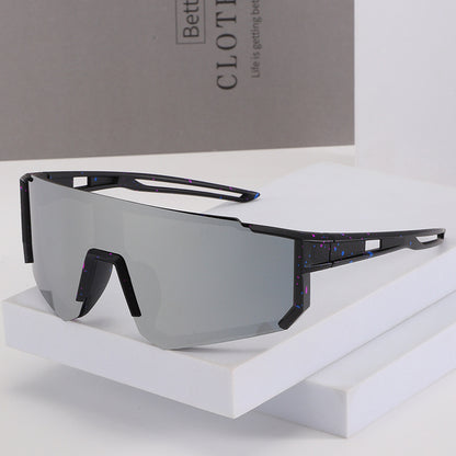 Herren Futuristische Übergroße Schild Sonnenbrille Brehn
