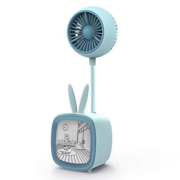 Unisex Süßes Kaninchen-Themen Wiederaufladbarer Schreibtischventilator Brehn