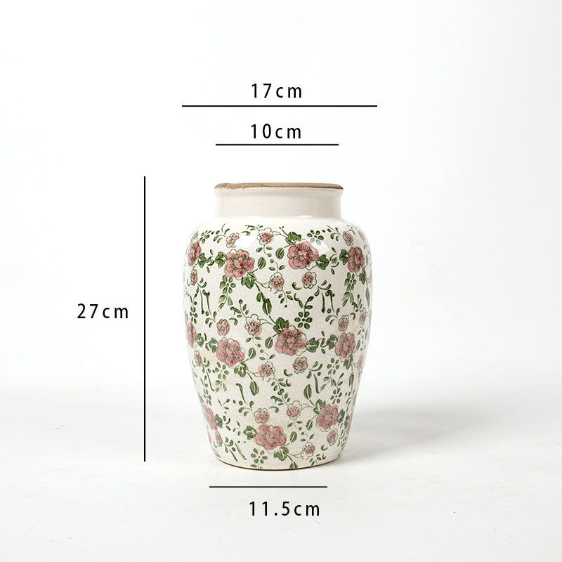 Florale Keramik Vase mit kunstvollem Design Brehn