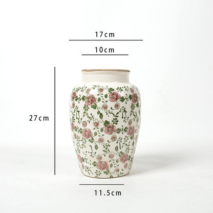 Florale Keramik Vase mit kunstvollem Design Brehn