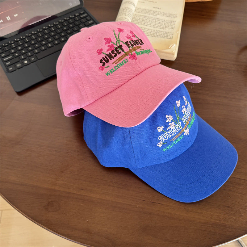 Damen Bestickte Blumen Design Cap Brehn