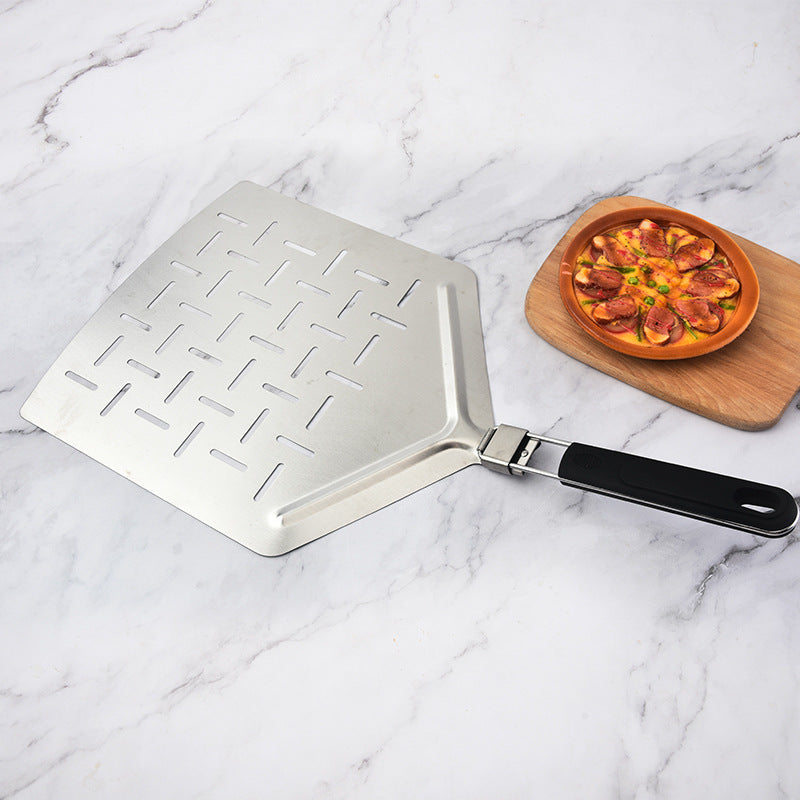 perforierter Edelstahl-Pizzaheber mit klappbarem Griff Brehn