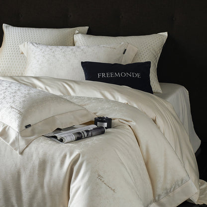 Premium-Bettwäschegarnitur mit feinem Jacquardmuster und Hotelverschluss Brehn