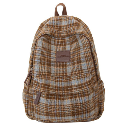 Gemütlicher karierter Schulrucksack Brehn