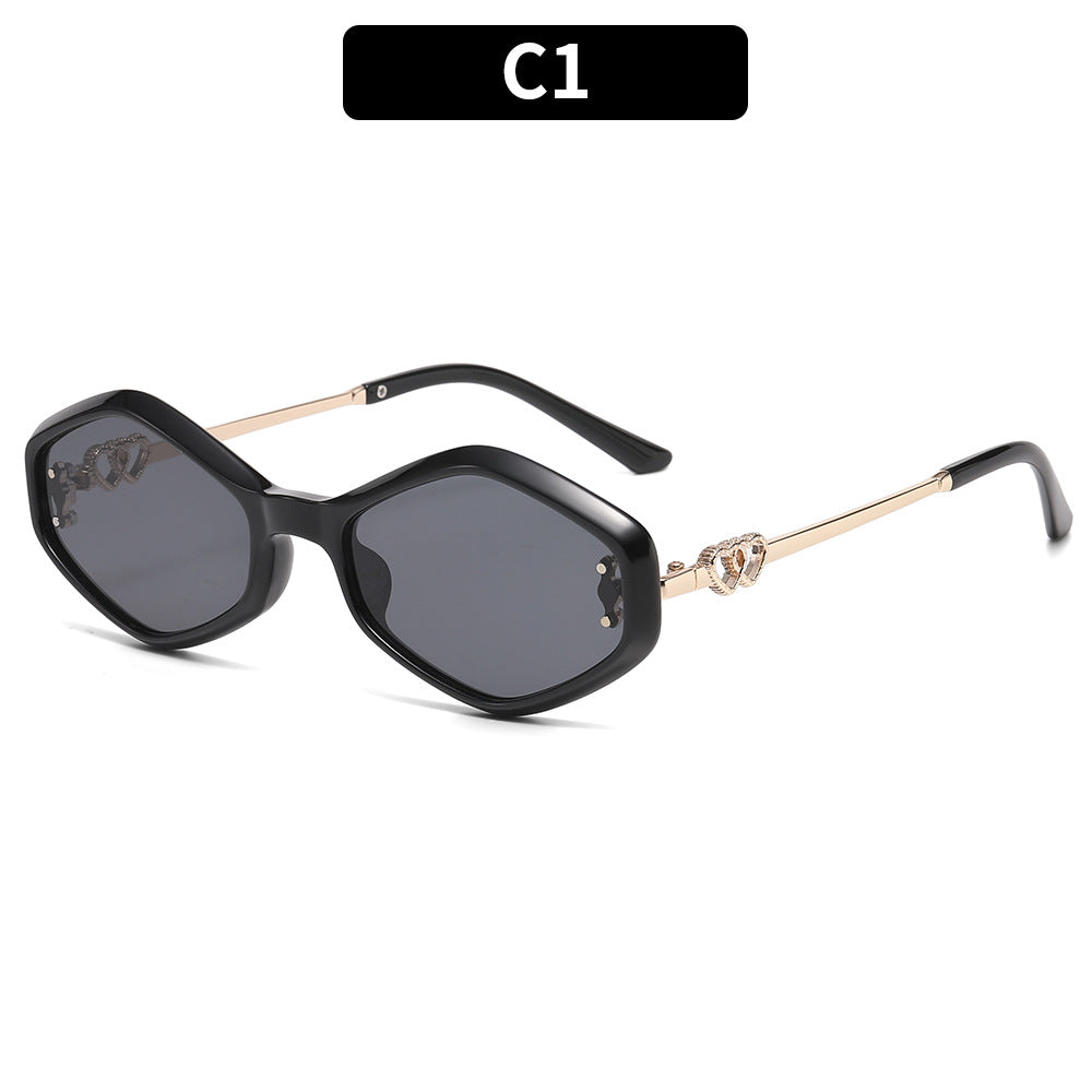 Chic Übergröße Sechseckige Sonnenbrille