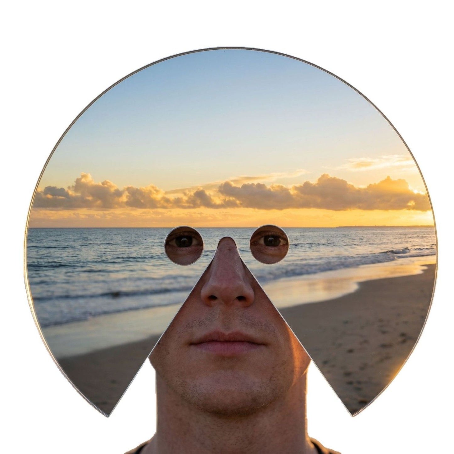 Spaßige Spiegelmaske Brehn