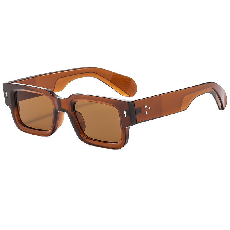 Damen modische quadratische Sonnenbrille im auffälligen Schildpatt-Design Brehn