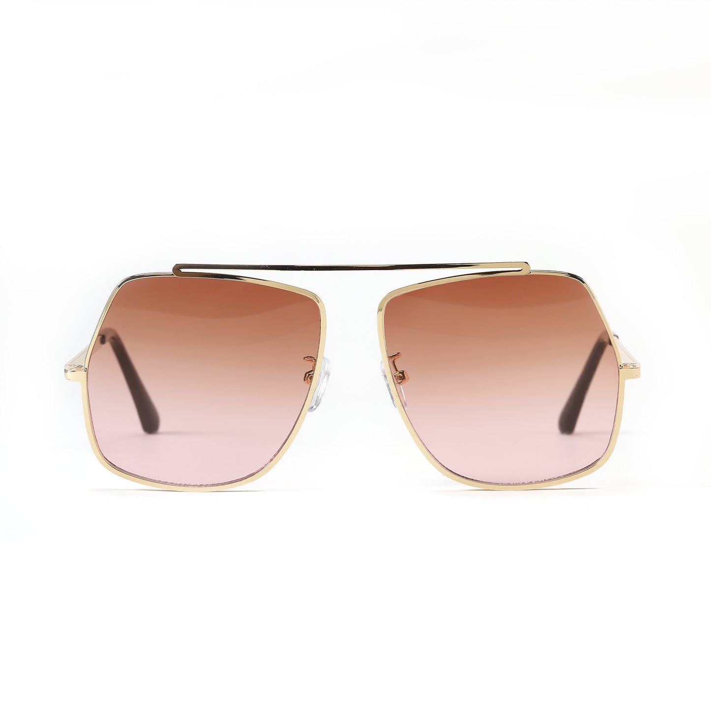 Damen polygonale Sonnenbrille mit elegantem, hochmodernem Rahmen Brehn