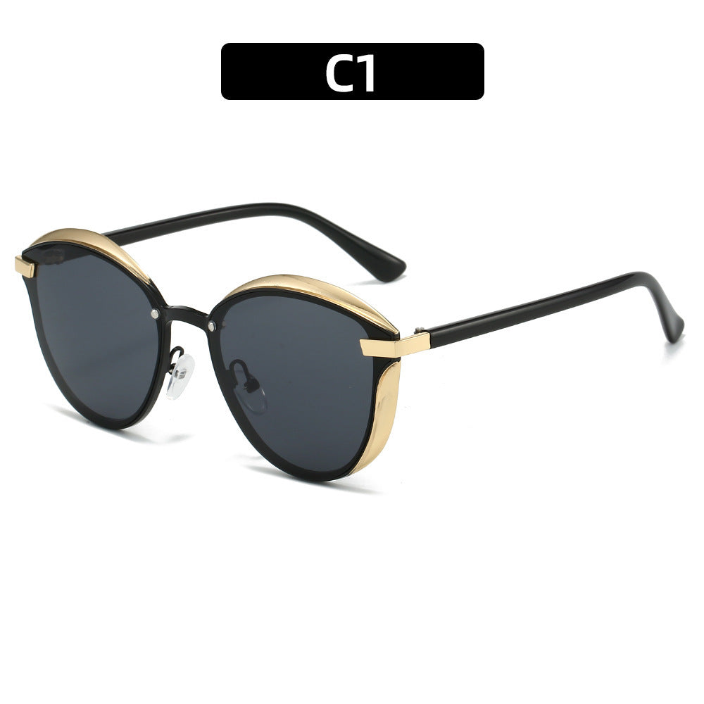 Damen Sonnenbrille mit luxuriösem Metallrahmen und harmonischer Kontur Brehn