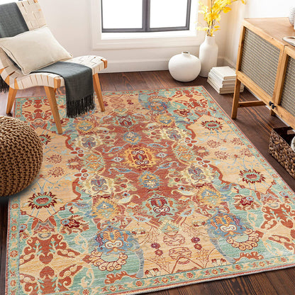 Vintage-inspirierter floraler Teppich