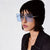 Damen modische quadratische Sonnenbrille mit breiten Gläsern und filigranem Metallrahmen Brehn