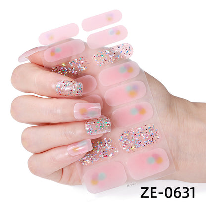 Florale Nagelkunst Aufkleber