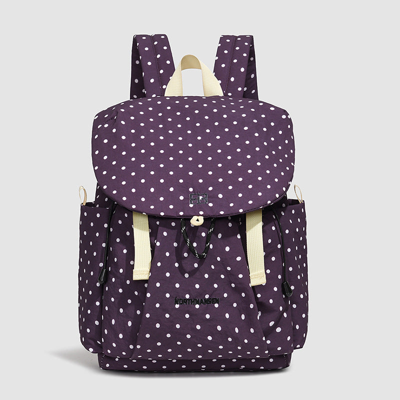 Polka Dot gemusterter Kordelzug-Rucksack