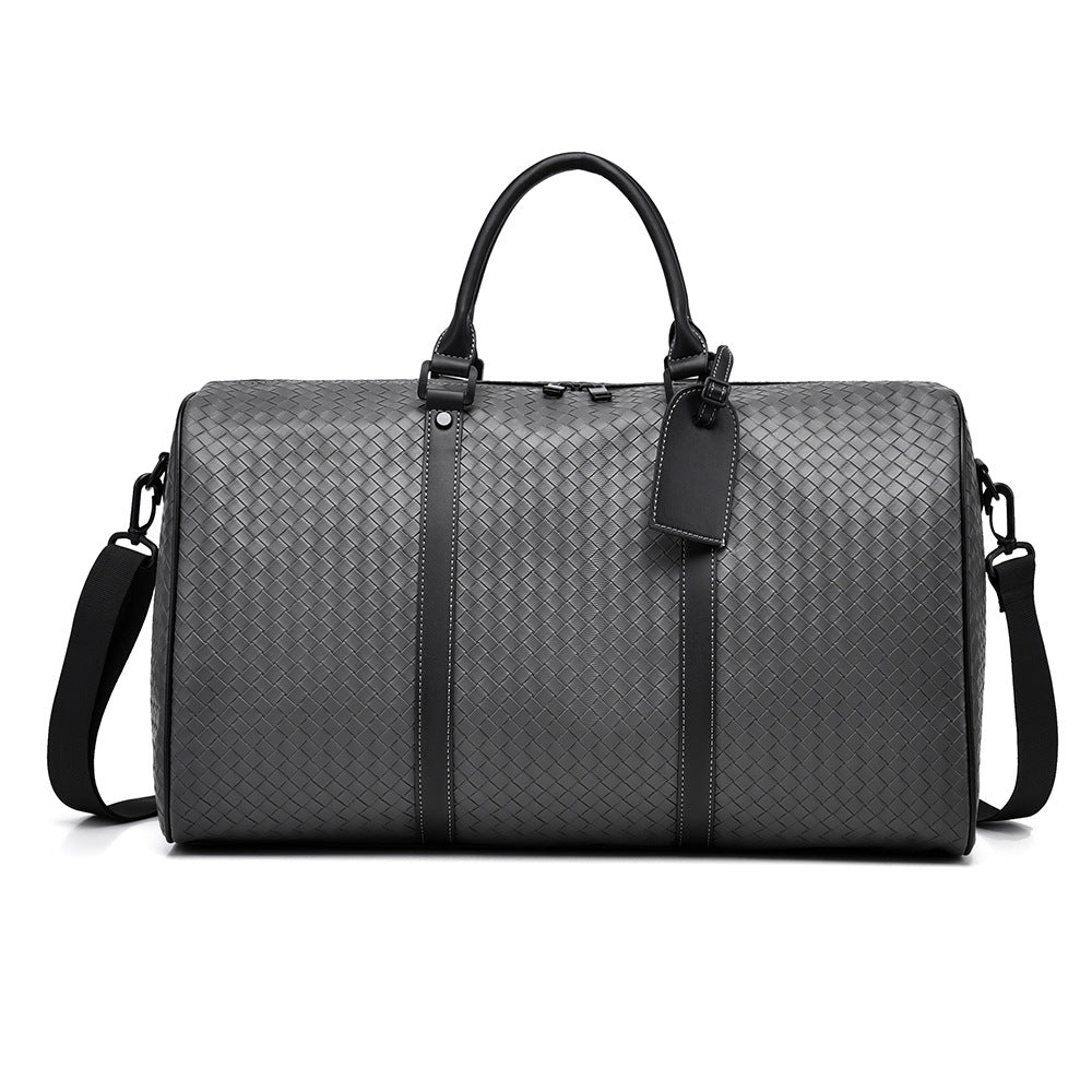 Gewebte Leder Wochenende Reise Duffle Bag Brehn