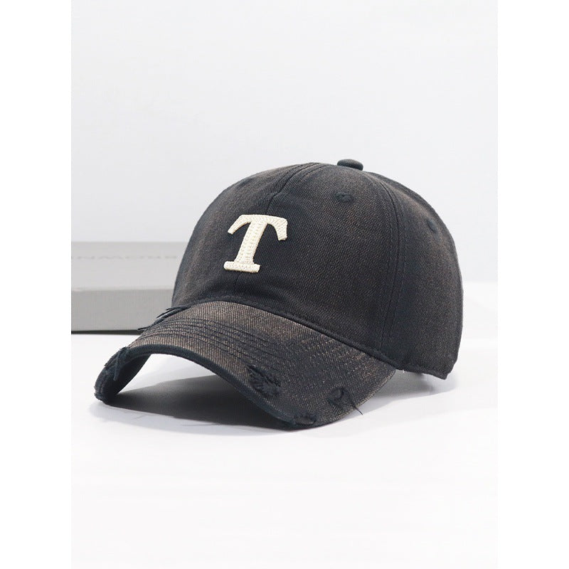 Herren Distressed Denim Cap Brehn