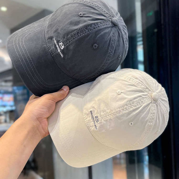 Herren Distressed Baumwoll Baseball Cap Brehn