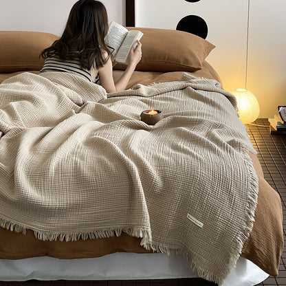 Damen Waffelstruktur Wohndecke Brehn