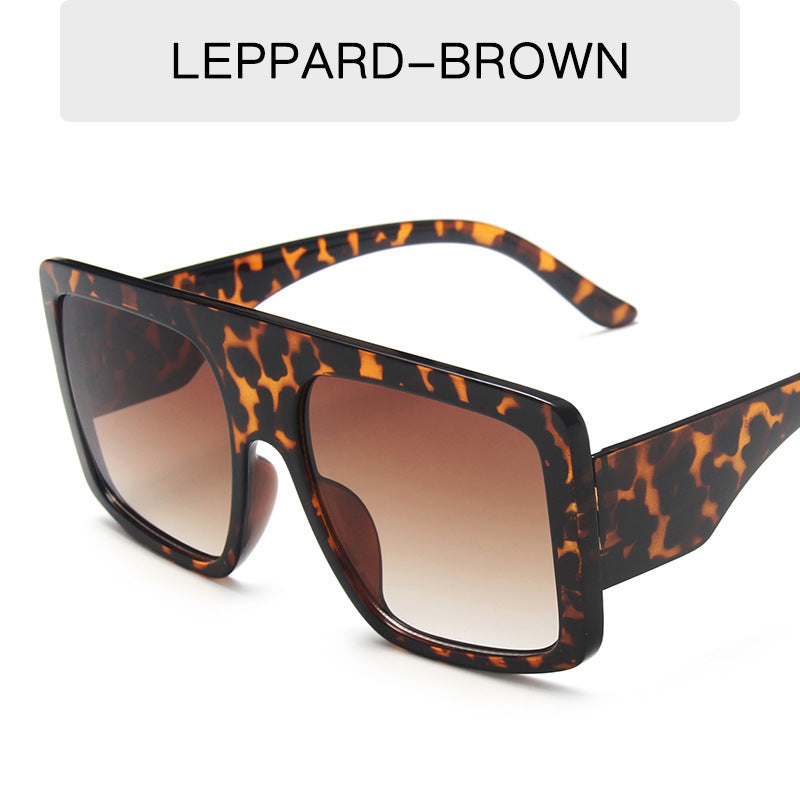Damen oversized Sonnenbrille mit markantem Leopardenmuster Brehn