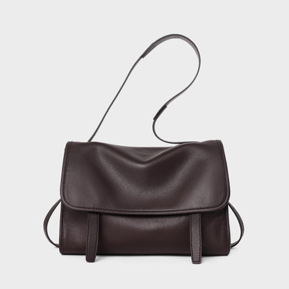 Strukturiertes genarbtes Top-Handle Klapp-Umhängetasche