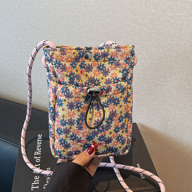 Blumenmuster Crossbody Pouch Tasche