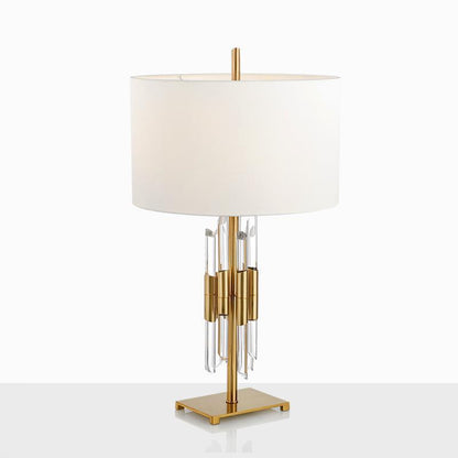 Moderne Kristall-Tischlampe mit goldenen Akzenten