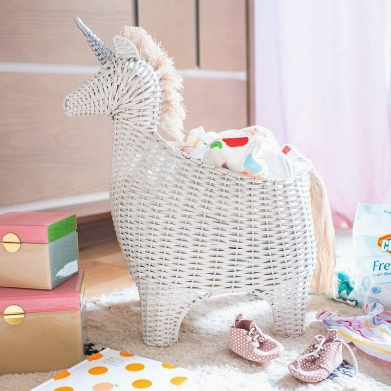 Verspielter Dekorationskorb im Einhorn-Design Brehn