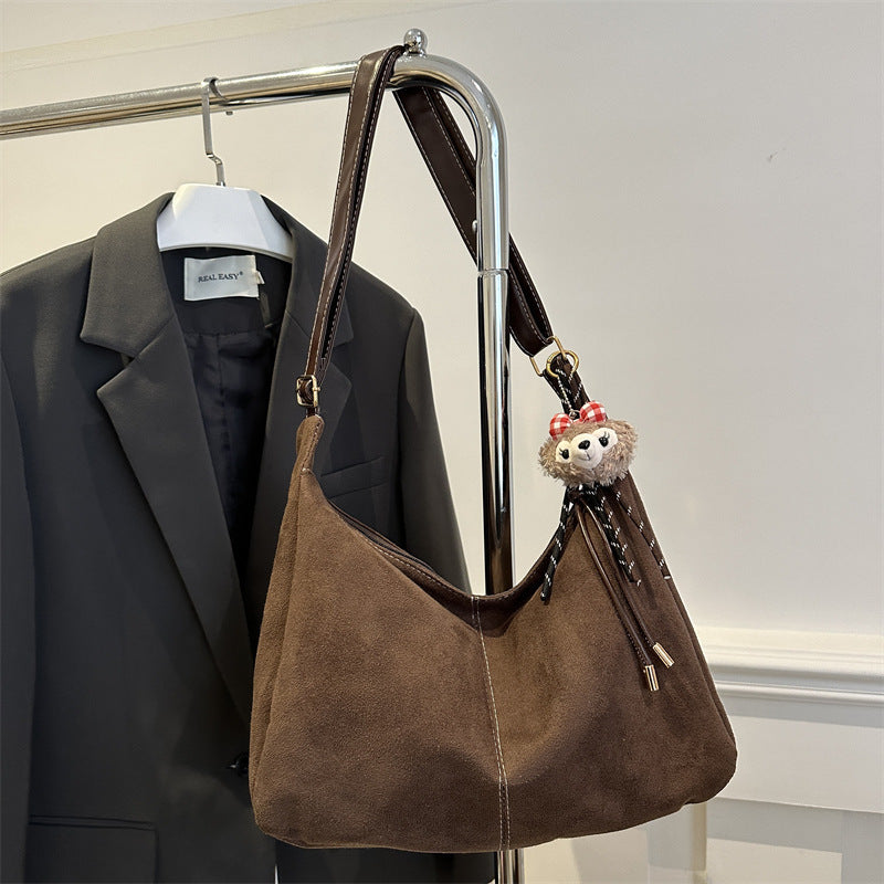 Weiche Wildleder Hobo-Handtasche Brehn
