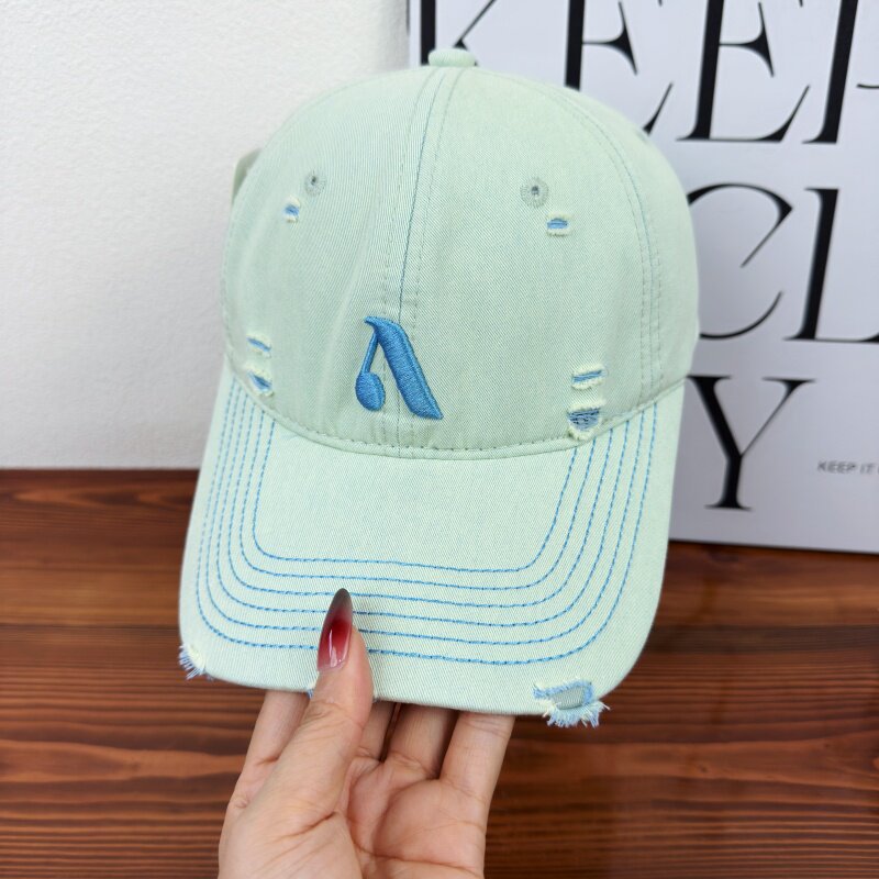 Herren Distressed Denim Style Cap Brehn