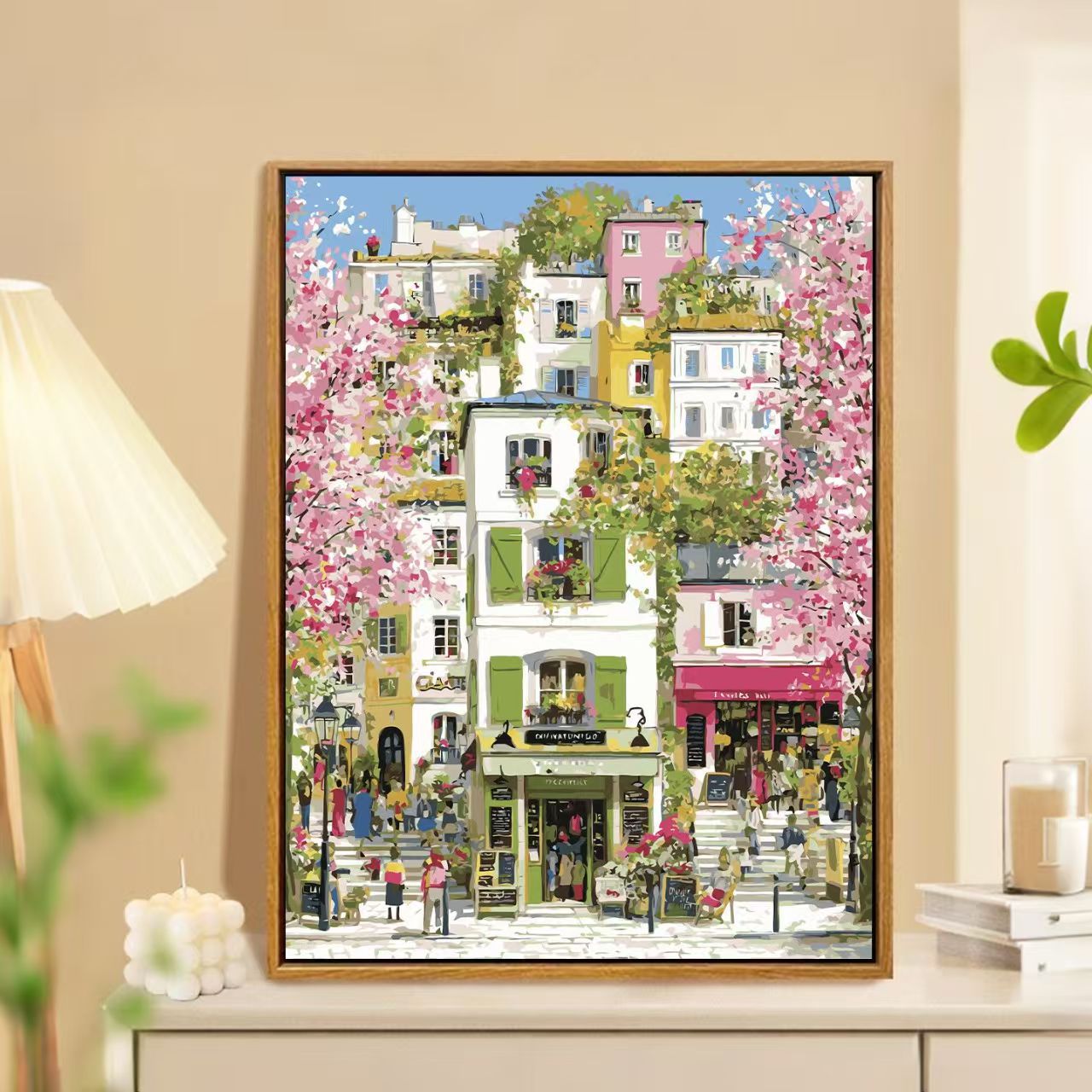 Charmante Frühlingsmarkt Landschaft Wandkunst Brehn