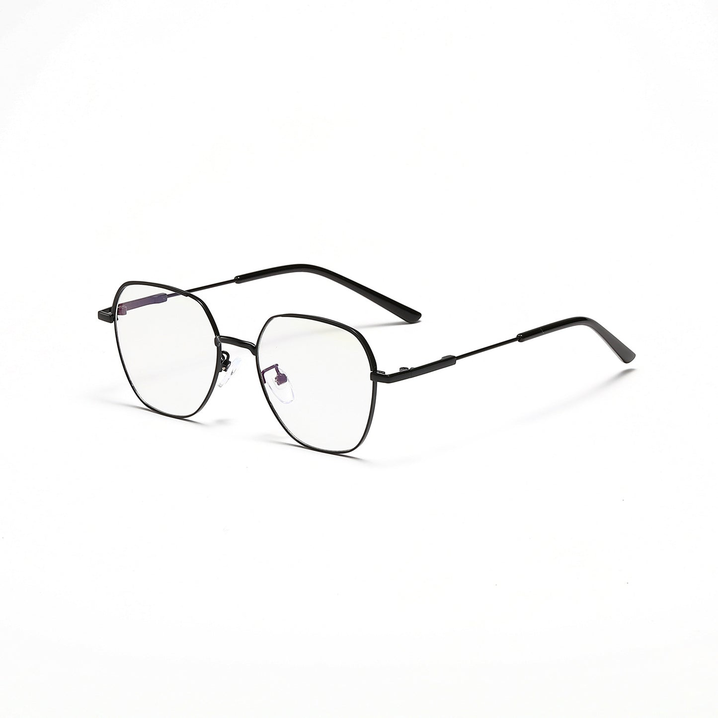 Damen modische Sonnenbrille mit schmalem Metallrahmen und blauen Gläsern Brehn