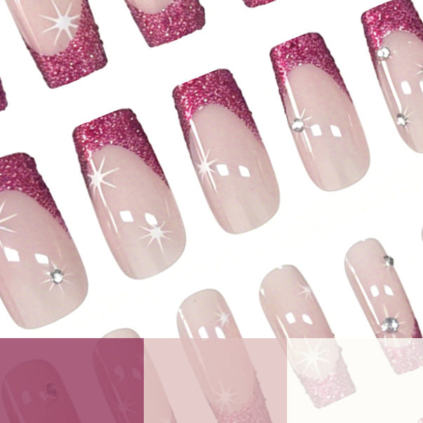 Glitzernde French Tip Nail Art Verbesserungen Brehn