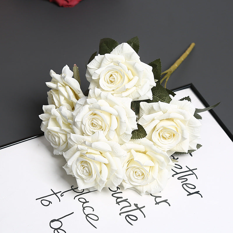 Premium Künstlicher Blumenkopf Rosenstrauß