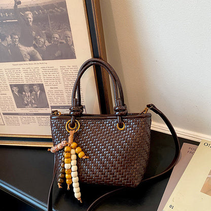 Gewebte Leder Mini-Handtasche