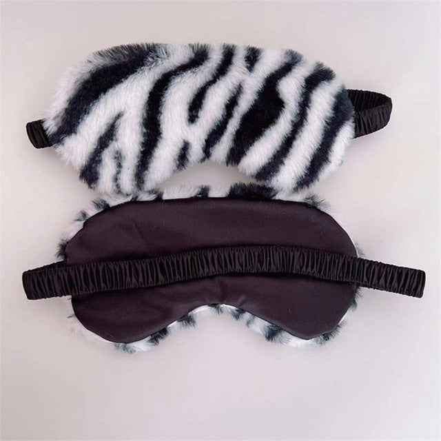 Damen nan weiche Plüsch Schlafmaske mit ergonomischer Polsterung und elastischem Komfortband Brehn