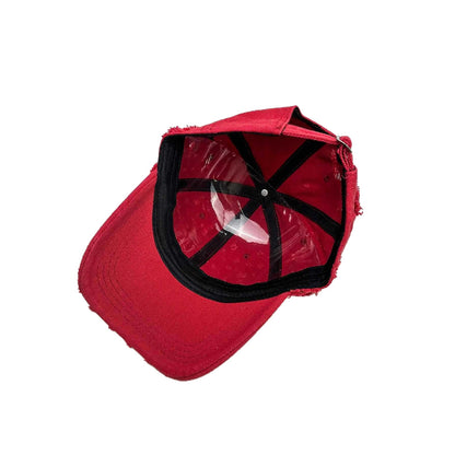 Damen Distressed Texturiertes Baseball Cap Brehn
