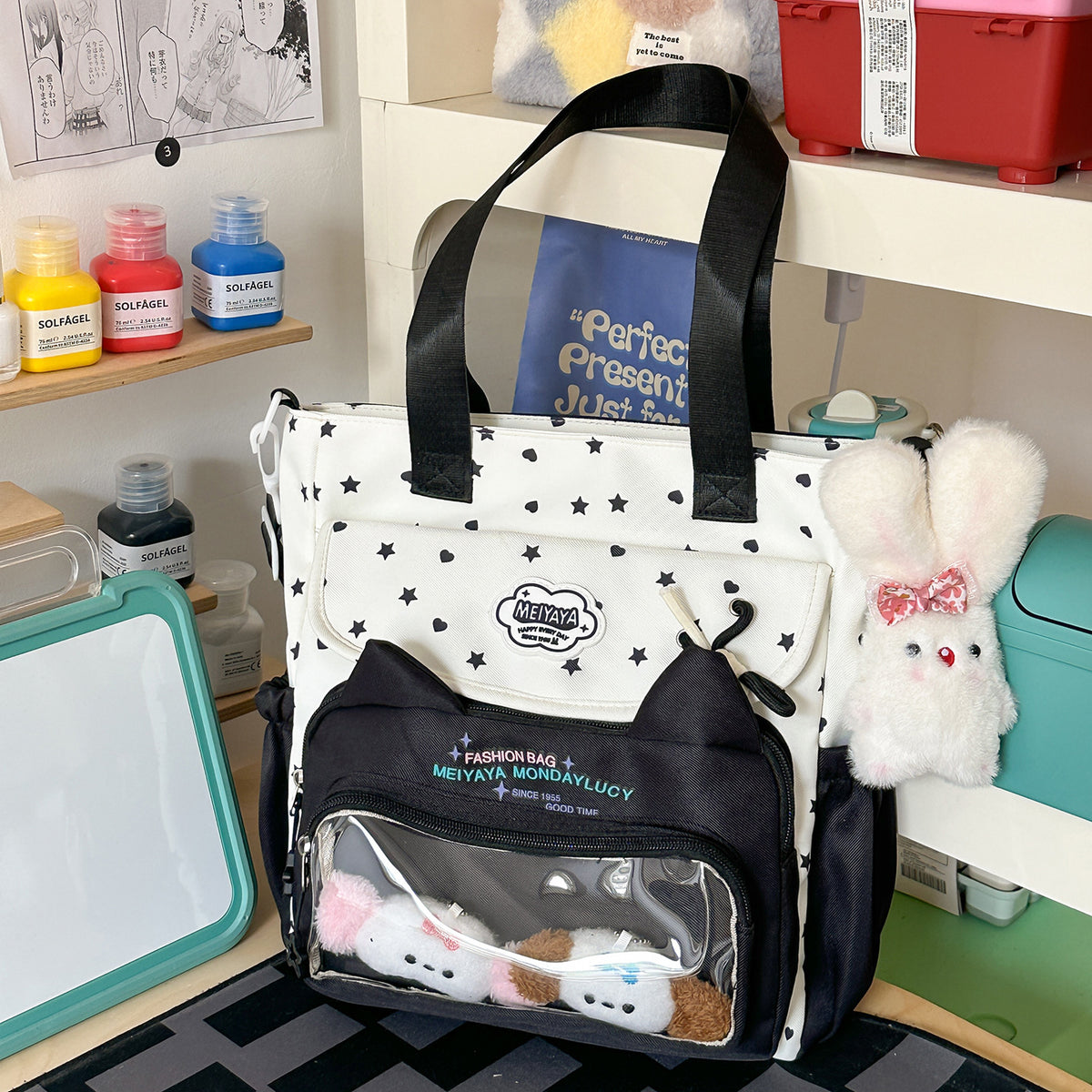 Stylische Wasserfeste Sternmuster Rucksack Brehn