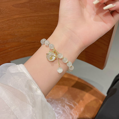 Charm Perlenarmband mit Katzenanhänger Brehn