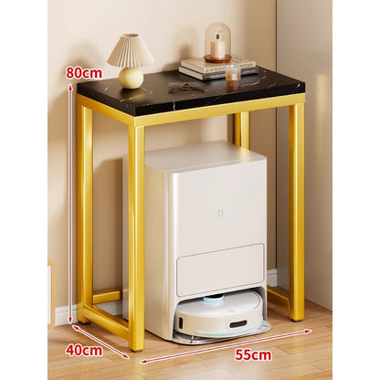 Marmor-Top-Gold-Metall-Konsole für Robotervakuum-Dock und Eingangsorganisator