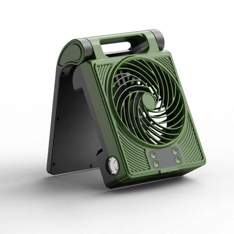 Unisex nan tragbarer faltbarer Akku-Ventilator mit LED-Taschenlampe und Solar-Ladefunktion Brehn