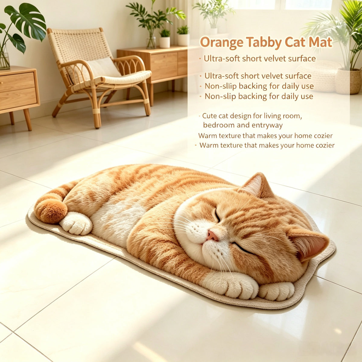 Plüsch Katze Thema Teppich