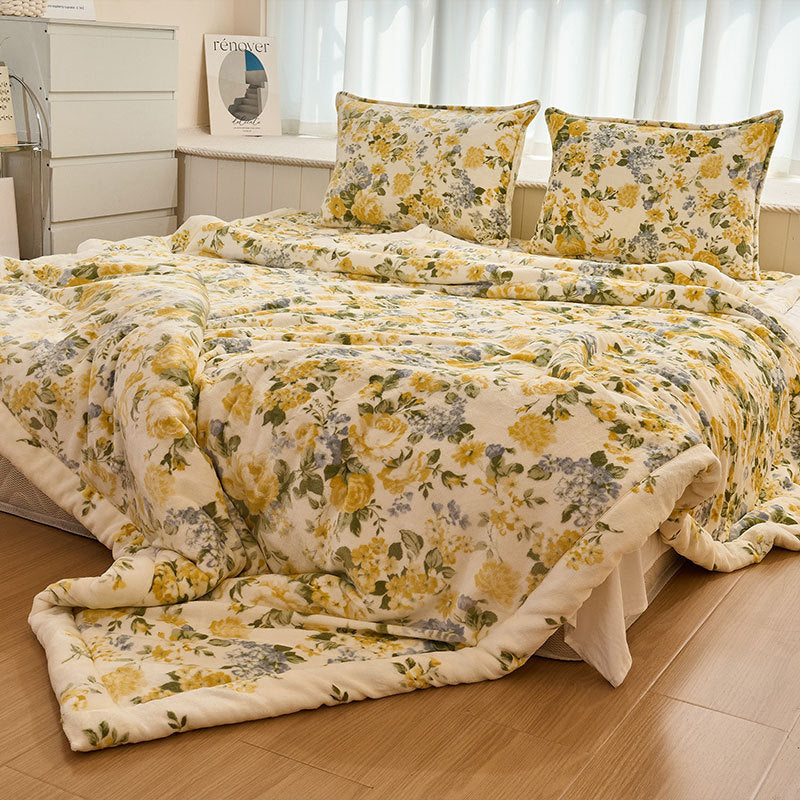 Damen Floral Komfort-Bettwäsche Set Brehn